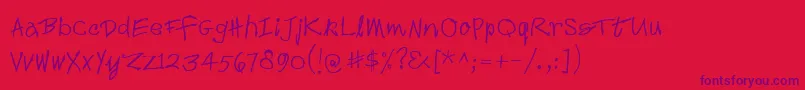 Croak Font – Purple Fonts on Red Background