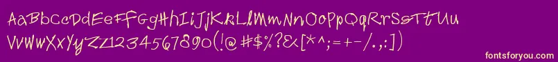 Croak Font – Yellow Fonts on Purple Background