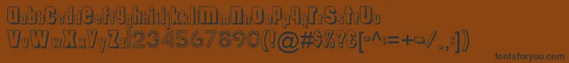 Tungfontalpha003 Font – Black Fonts on Brown Background