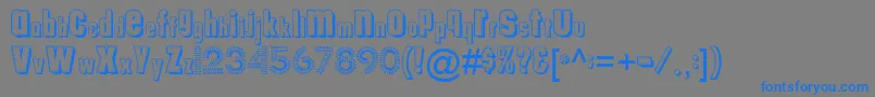 Tungfontalpha003 Font – Blue Fonts on Gray Background