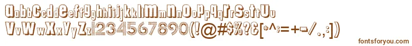 Tungfontalpha003 Font – Brown Fonts on White Background