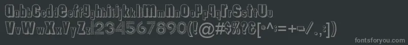 Tungfontalpha003 Font – Gray Fonts on Black Background