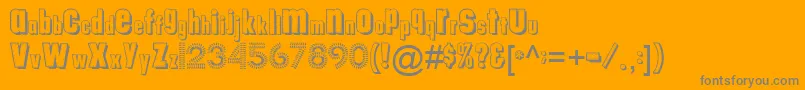 Tungfontalpha003-Schriftart – Graue Schriften auf orangefarbenem Hintergrund