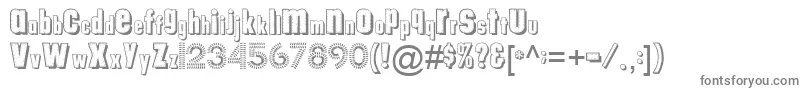 Tungfontalpha003 Font – Gray Fonts on White Background