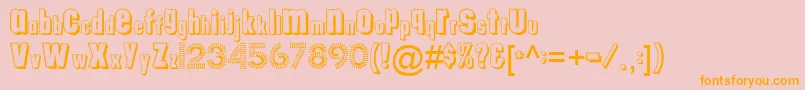 Tungfontalpha003 Font – Orange Fonts on Pink Background