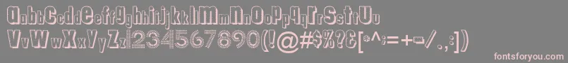 Tungfontalpha003 Font – Pink Fonts on Gray Background