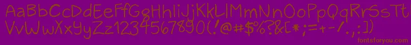 ZackAndSarah Font – Brown Fonts on Purple Background