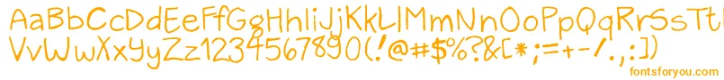 ZackAndSarah Font – Orange Fonts on White Background