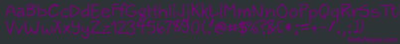 ZackAndSarah Font – Purple Fonts on Black Background
