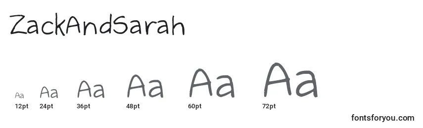 ZackAndSarah Font Sizes