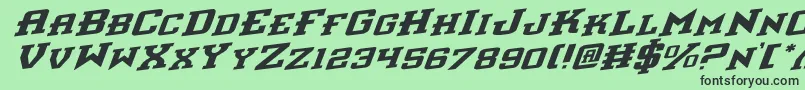 Interceptorr Font – Black Fonts on Green Background