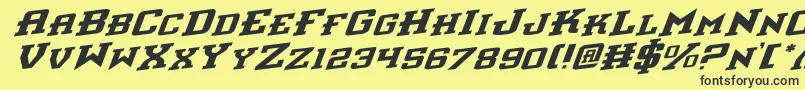 Interceptorr Font – Black Fonts on Yellow Background