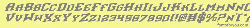 Weitere Informationen zur Interceptorr-Schriftart Interceptorr-Schriftart – Graue Schriften auf gelbem Hintergrund