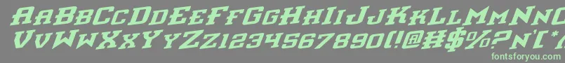 Interceptorr Font – Green Fonts on Gray Background