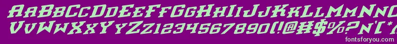 Interceptorr Font – Green Fonts on Purple Background