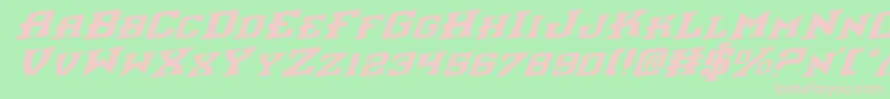 Interceptorr-fontti – vaaleanpunaiset fontit vihreällä taustalla