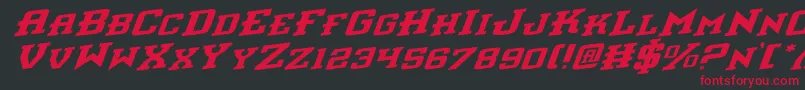 Interceptorr Font – Red Fonts on Black Background