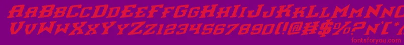 Interceptorr Font – Red Fonts on Purple Background