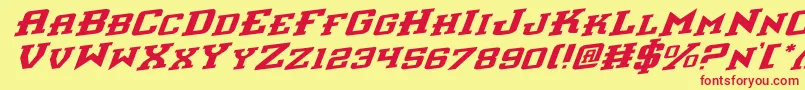 Interceptorr Font – Red Fonts on Yellow Background