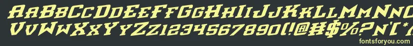 Interceptorr Font – Yellow Fonts on Black Background