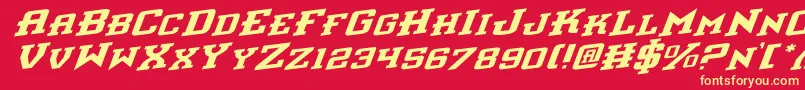 Interceptorr Font – Yellow Fonts on Red Background