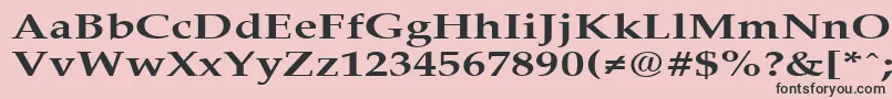 フォントPalisadebroadBold – ピンクの背景に黒い文字