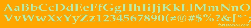 PalisadebroadBold Font – Green Fonts on Orange Background