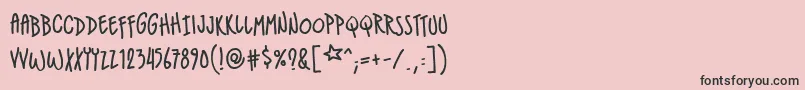 Police IndiestarBb – polices noires sur fond rose