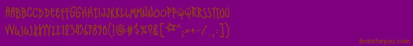 Шрифт IndiestarBb – коричневые шрифты на фиолетовом фоне