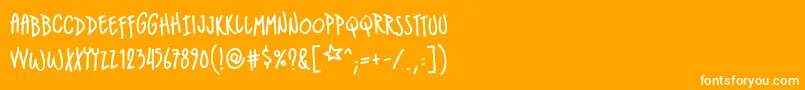 IndiestarBb Font – White Fonts on Orange Background