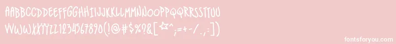 フォントIndiestarBb – ピンクの背景に白い文字