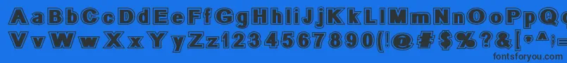 SurrndL Font – Black Fonts on Blue Background