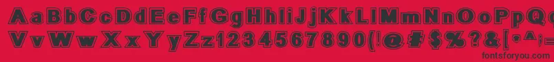 SurrndL Font – Black Fonts on Red Background