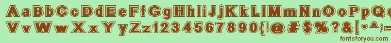 SurrndL Font – Brown Fonts on Green Background