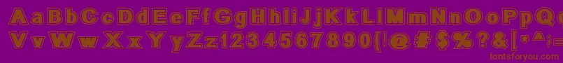 SurrndL Font – Brown Fonts on Purple Background