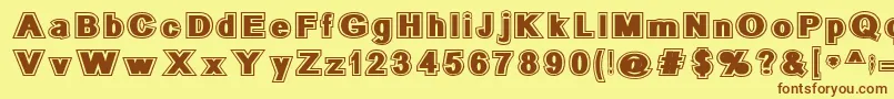 SurrndL Font – Brown Fonts on Yellow Background