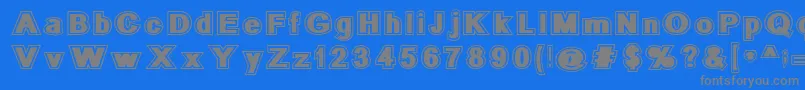 SurrndL-Schriftart – Graue Schriften auf blauem Hintergrund