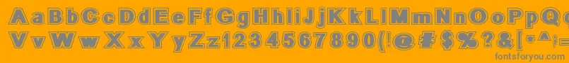 フォントSurrndL – オレンジの背景に灰色の文字