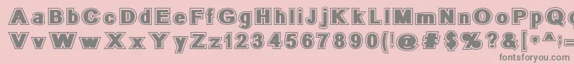 フォントSurrndL – ピンクの背景に灰色の文字