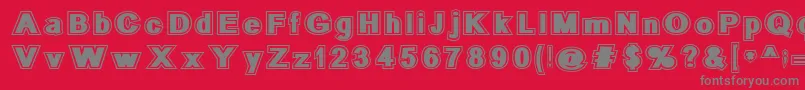 SurrndL Font – Gray Fonts on Red Background