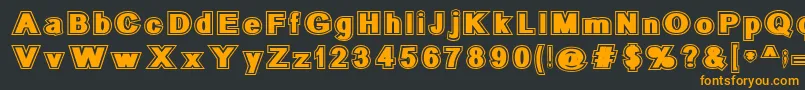 フォントSurrndL – 黒い背景にオレンジの文字