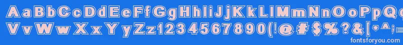 SurrndL Font – Pink Fonts on Blue Background