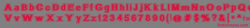 SurrndL Font – Red Fonts on Gray Background