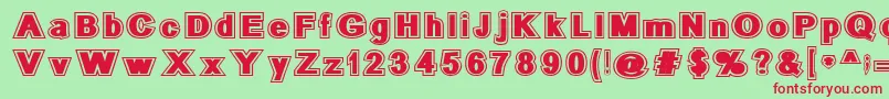 SurrndL Font – Red Fonts on Green Background