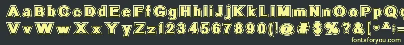 SurrndL Font – Yellow Fonts on Black Background