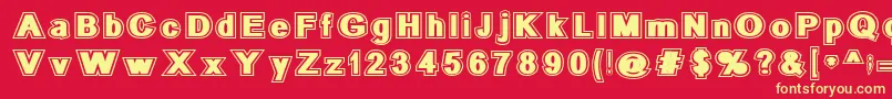 SurrndL Font – Yellow Fonts on Red Background