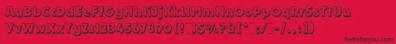 DynamoShadowLetPlain.1.0 Font – Black Fonts on Red Background