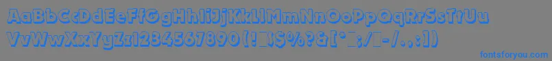 Шрифт DynamoShadowLetPlain.1.0 – синие шрифты на сером фоне