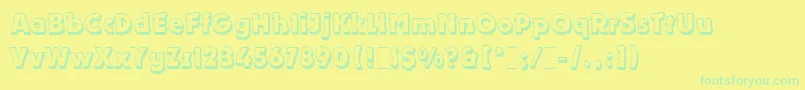 fuente DynamoShadowLetPlain.1.0 – Fuentes Verdes Sobre Fondo Amarillo
