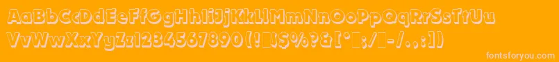 DynamoShadowLetPlain.1.0-Schriftart – Rosa Schriften auf orangefarbenem Hintergrund